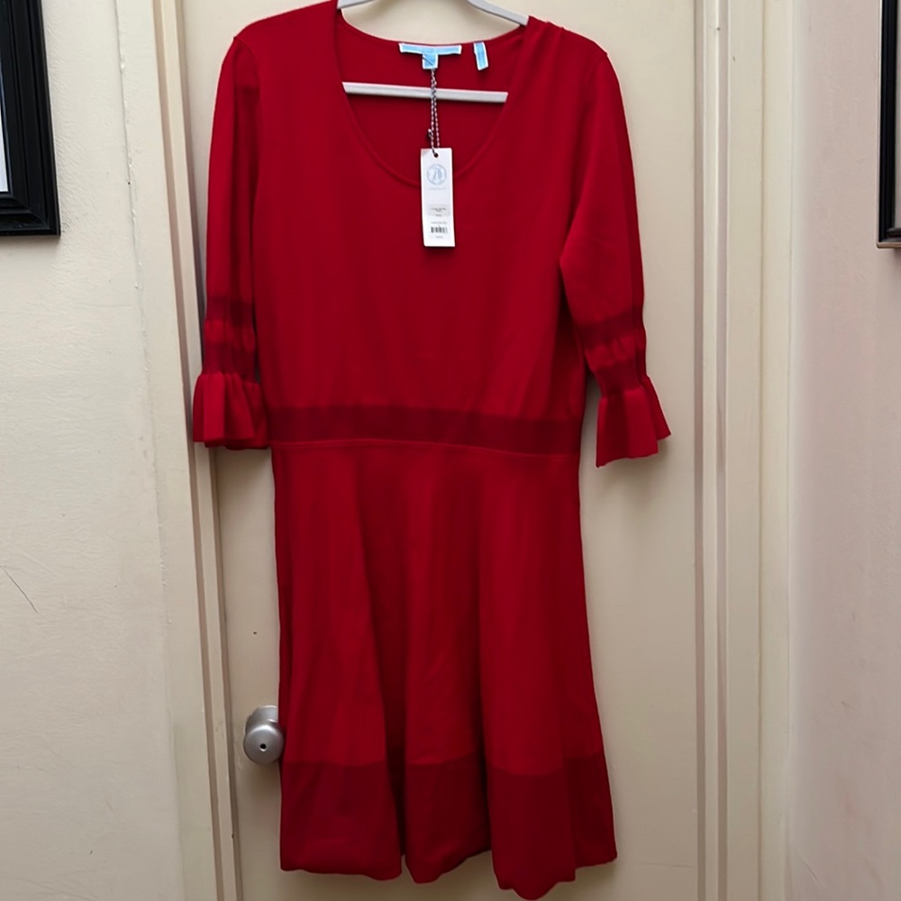 NWT Draper James red Louise  sweater dress